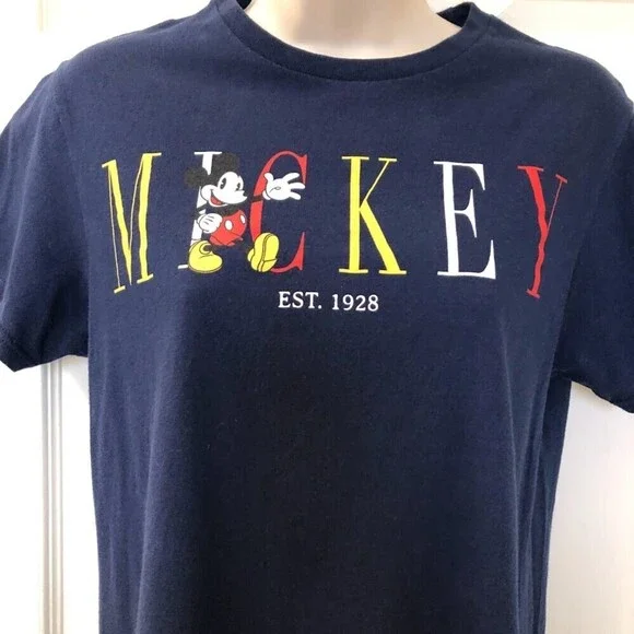 Disney Mickey Mouse Women's Blue Graphic T-Shirt Size Small - Picture 5 of 6